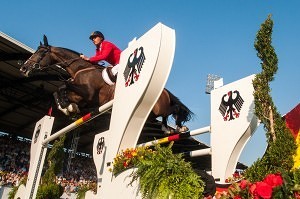 Christian Ahlmann und Taloubet Z In aachen bei der Europameisterschaft 2015