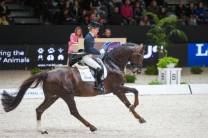 Langehanenberg,Helen with Damon Hill NRW, (GER), Lyon, Eurexpo, 20.04.14, REEM ACRA FEI WORLD CUP DRESSAGE FINAL - Grand Prix Freestyle