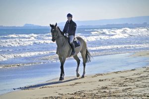 Scott Brash am Strand von Oliva Nova bei der Spring MET II Foto: Julia-Raffaela Billmann/comtainment GmbH