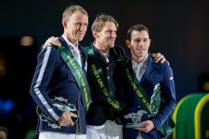 Kevin Staut, Peder Fredricson und Scott Brash (Foto: Thomas Reiner)