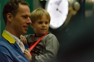 Christian Ahlmann mit seinem Sohn