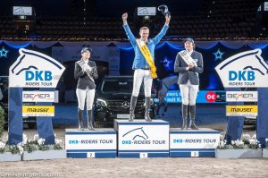 Christian Ahlmann, der Rider of the Year 2018 Platz 2 für Janne-Friederike Meyer-Zimmermann, Platz 3 für Andreas Kreuzer