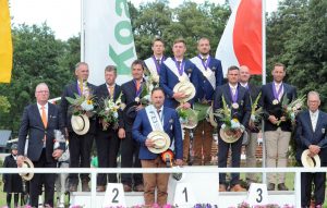 Siegerehrung WM 2SP Team I.HUN II.NED III.GER