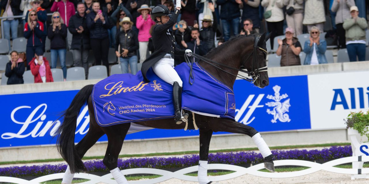 Isabell Werth und Wendy de Fontaine mit einer Traumkür zum Sieg im Lindt-Preis,  dem Großen Dressurpreis von Aachen