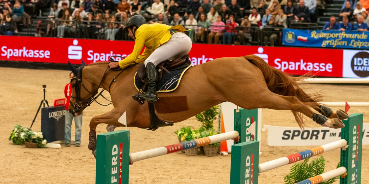 Sieg für Yuri Mansur, den Mann in Gelb, beim Championat von Leipzig 2025