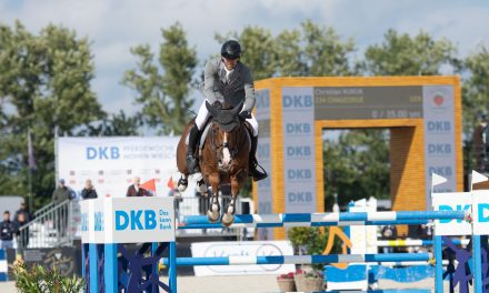 Christian Kukuk gewinnt mit 0,07 Sekunden Vorsprung den Großen Preis der DKB in Hohenwieschendorf